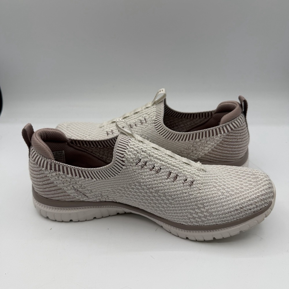 Skechers Virtue Love Note Shoes Womens Sz 8 Nude Natural Slip On Sneakers 104452 - Picture 6 of 10